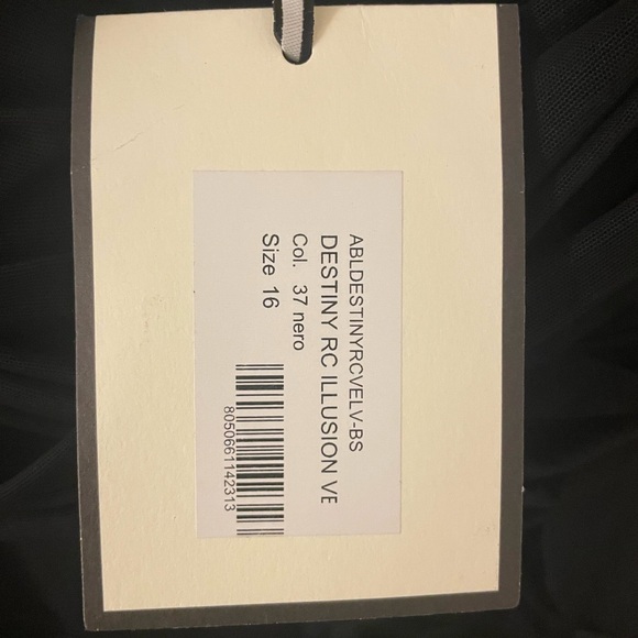 Chiara Boni Destiny Velvet Tulle Maxi Evening Formal Gown Dress US 16 IT 52 NWT - Picture 10 of 12